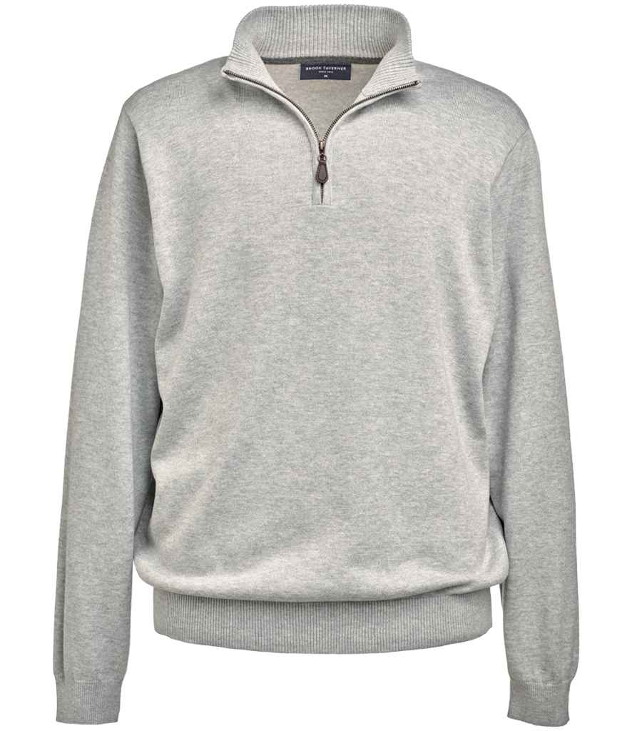 Brook Taverner Dallas 1/4 Zip Jumper in Silver