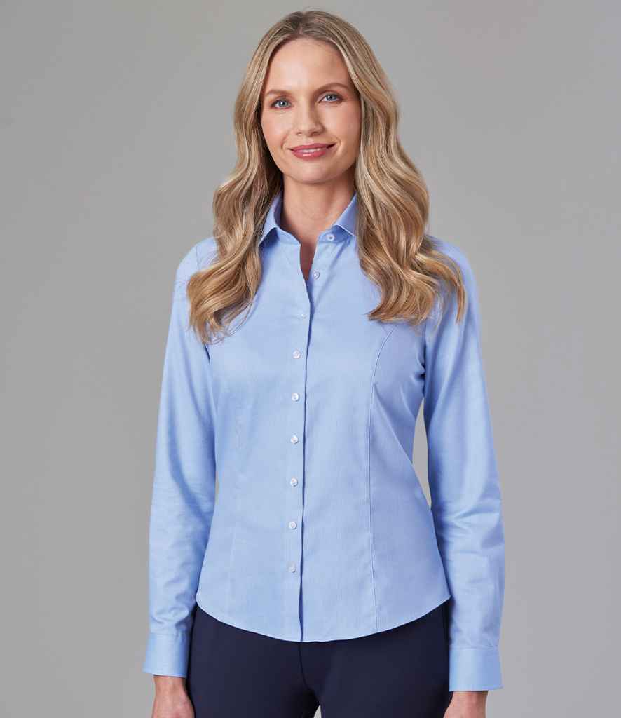 Brook Taverner Ladies Aspen Long Sleeve Oxford Shirt - model image