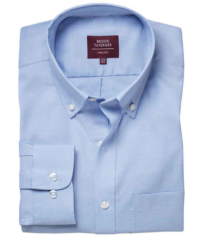 Brook Taverner Whistler Long Sleeve Oxford Shirt in Sky Blue