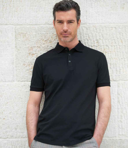 Brook Taverner Hampton Premium Cotton Polo Shirt - Black