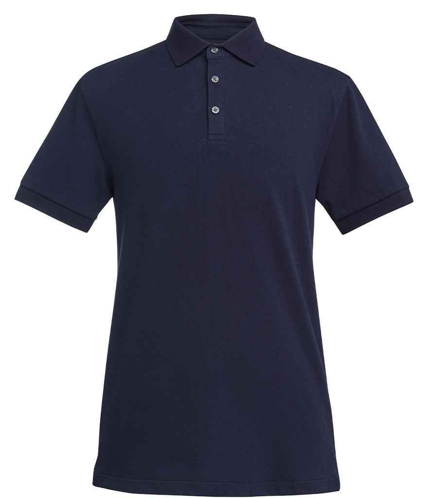 Brook Taverner Hampton Premium Cotton Polo Shirt in Navy