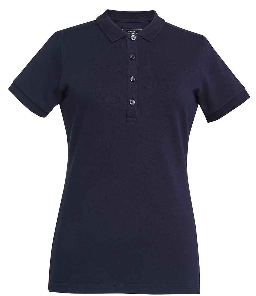 Brook Taverner Ladies Arlington Premium Cotton Polo Shirt in Navy