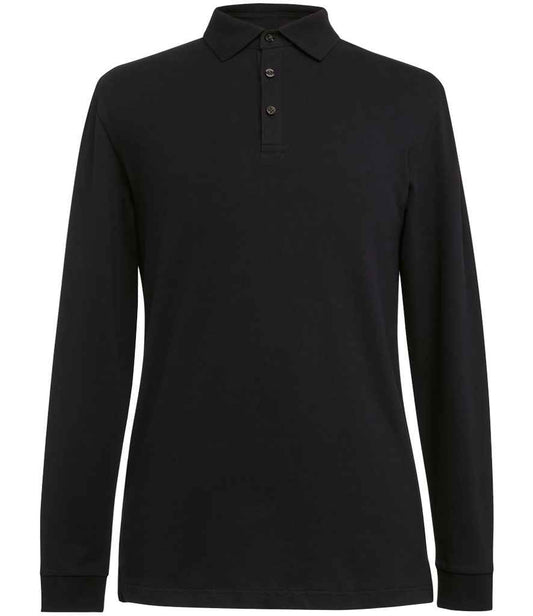 Brook Taverner Frederick Long Sleeve Polo Shirt - Black