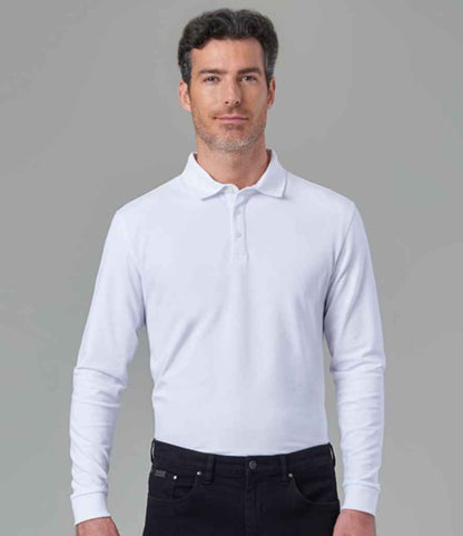 Brook Taverner Frederick Long Sleeve Polo Shirt - model image