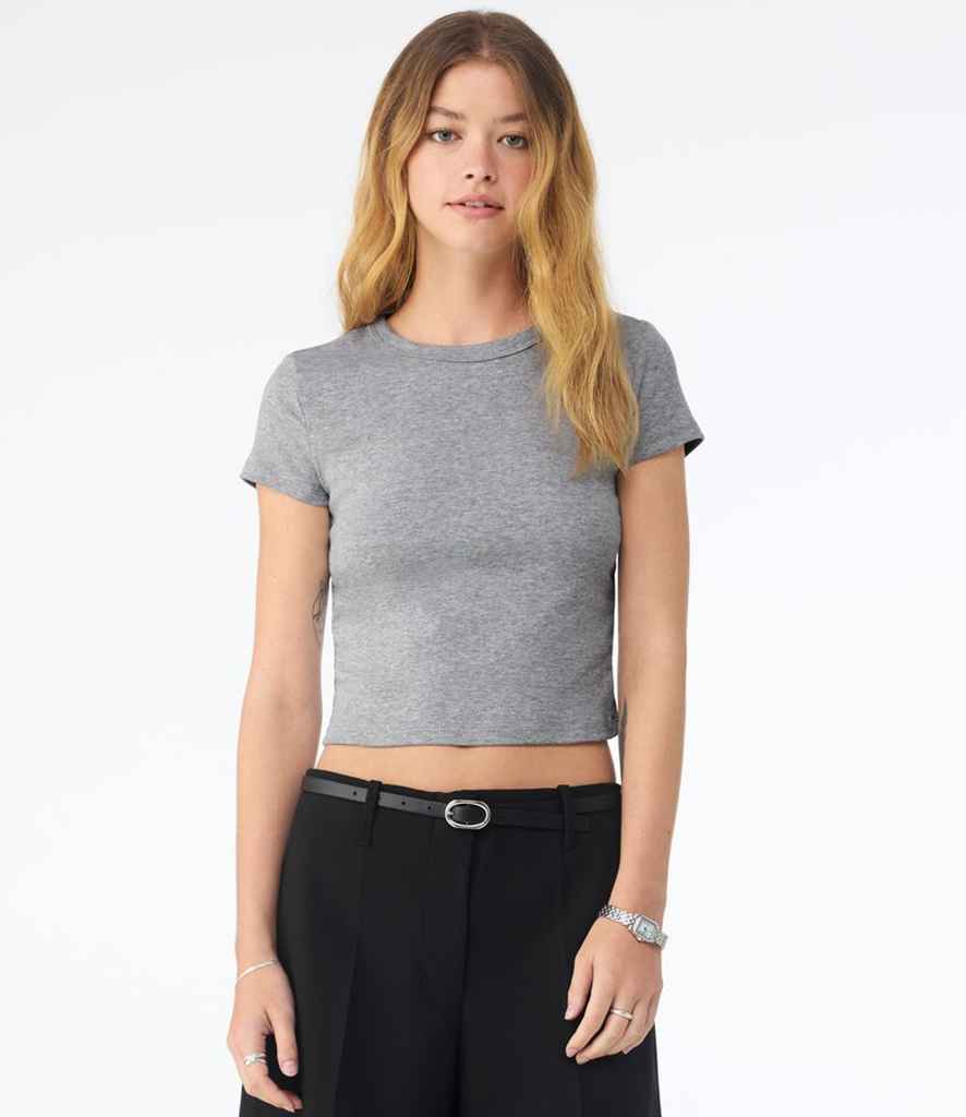 Bella+Canvas Bella Ladies Micro Rib Baby T-Shirt Athletic Heather