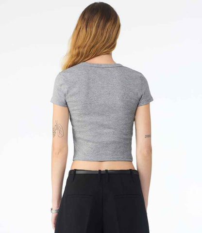 Bella+Canvas Bella Ladies Micro Rib Baby T-Shirt Athletic Heather