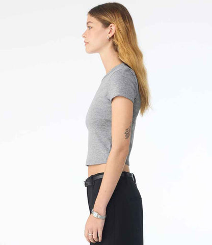 Bella+Canvas Bella Ladies Micro Rib Baby T-Shirt Athletic Heather