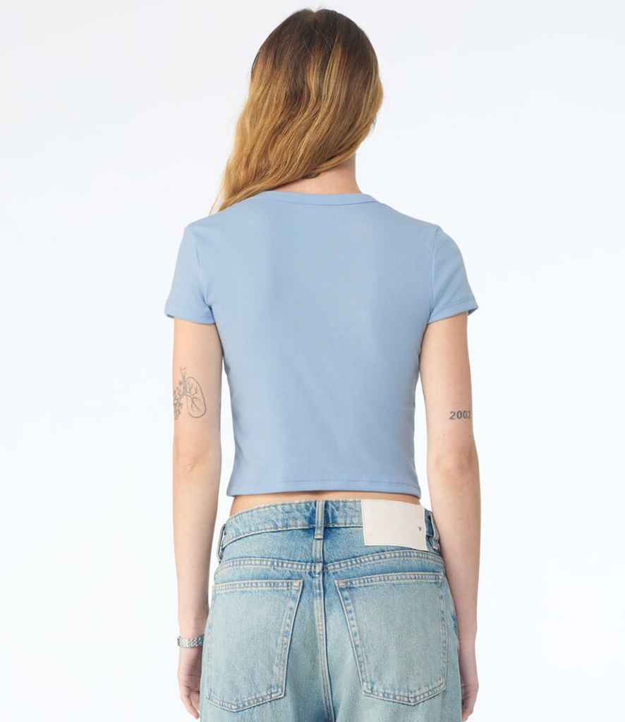 Bella+Canvas Bella Ladies Micro Rib Baby T-Shirt Solid Baby Blue Blend