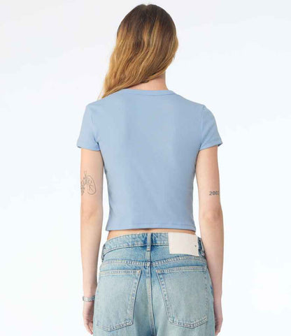Bella+Canvas Bella Ladies Micro Rib Baby T-Shirt Solid Baby Blue Blend