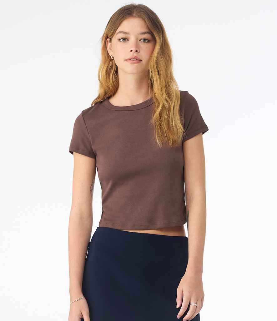 Bella+Canvas Bella Ladies Micro Rib Baby T-Shirt Solid cocoa blend