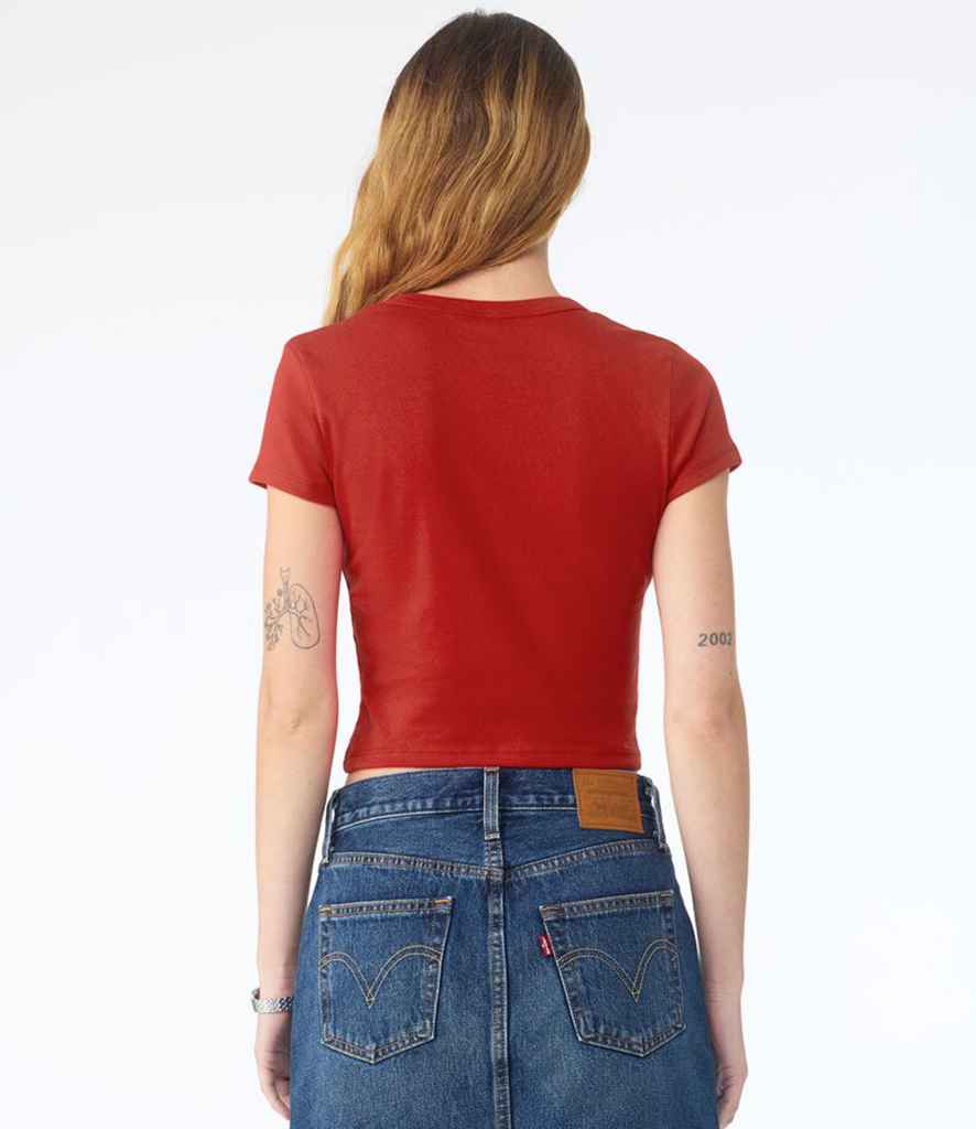 Bella+Canvas Bella Ladies Micro Rib Baby T-Shirt Solid Red Blend
