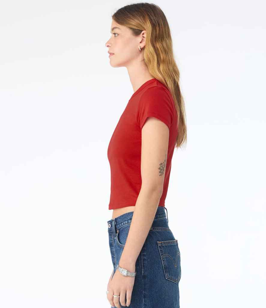 Bella+Canvas Bella Ladies Micro Rib Baby T-Shirt Solid Red Blend