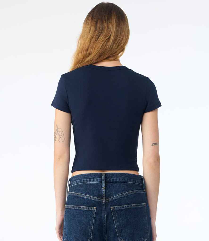 Bella+Canvas Bella Ladies Micro Rib Baby T-Shirt Solid Navy Blend