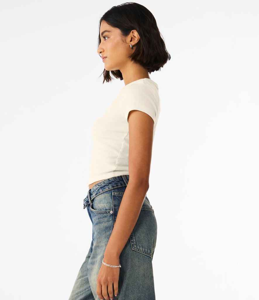 Bella+Canvas Bella Ladies Micro Rib Baby T-Shirt Solid Natural Blend