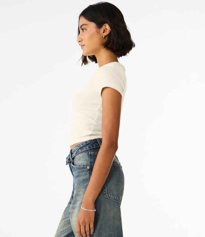 Bella+Canvas Bella Ladies Micro Rib Baby T-Shirt Solid Natural Blend