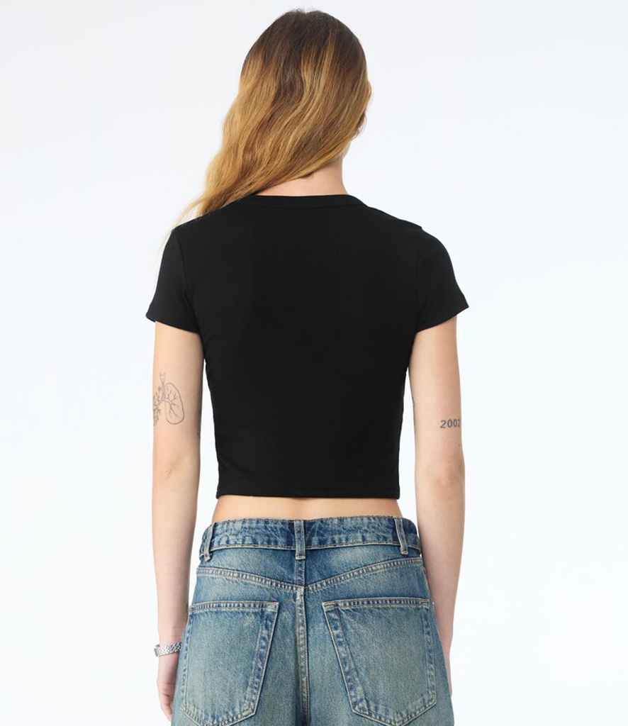 Bella+Canvas Bella Ladies Micro Rib Baby T-Shirt Solid Black Blend