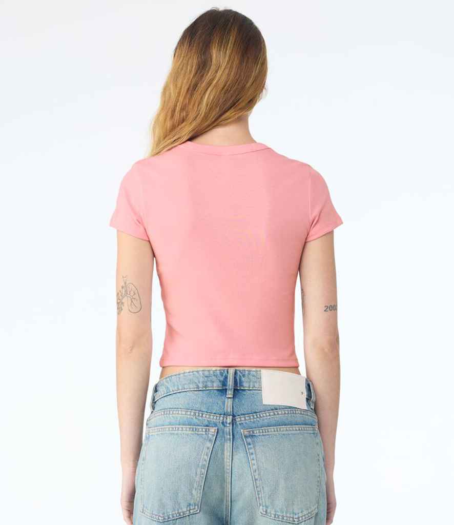 Bella+Canvas Bella Ladies Micro Rib Baby T-Shirt Solid Pink Blend