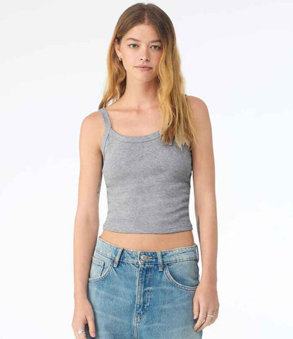 Bella Ladies Micro Rib Spaghetti Strap Tank Top