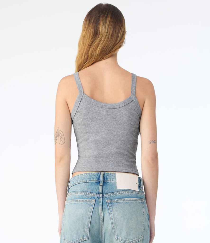 Bella+Canvas Bella Ladies Micro Rib Spaghetti Strap Tank Top Athletic Heather