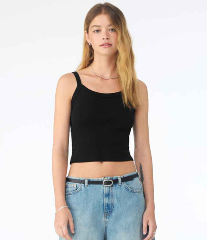 Bella Ladies Micro Rib Spaghetti Strap Tank Top