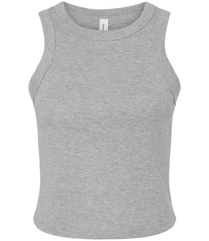Bella Ladies Micro Rib Racer Tank Top in Athletic Heather