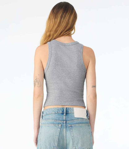 Bella+Canvas Bella Ladies Micro Rib Racer Tank Top Athletic Heather