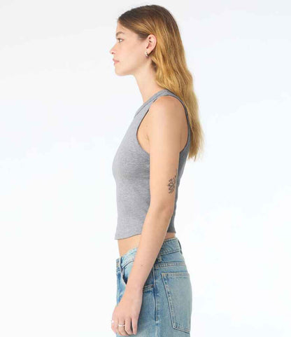 Bella+Canvas Bella Ladies Micro Rib Racer Tank Top Athletic Heather