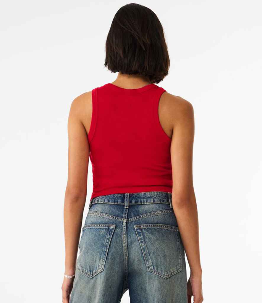Bella+Canvas Bella Ladies Micro Rib Racer Tank Top Solid Red Blend