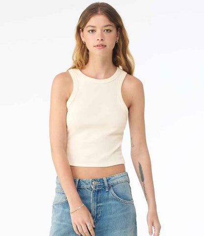 Bella+Canvas Bella Ladies Micro Rib Racer Tank Top Solid Natural Blend