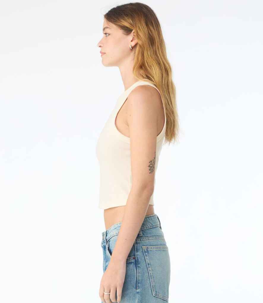Bella+Canvas Bella Ladies Micro Rib Racer Tank Top Solid Natural Blend