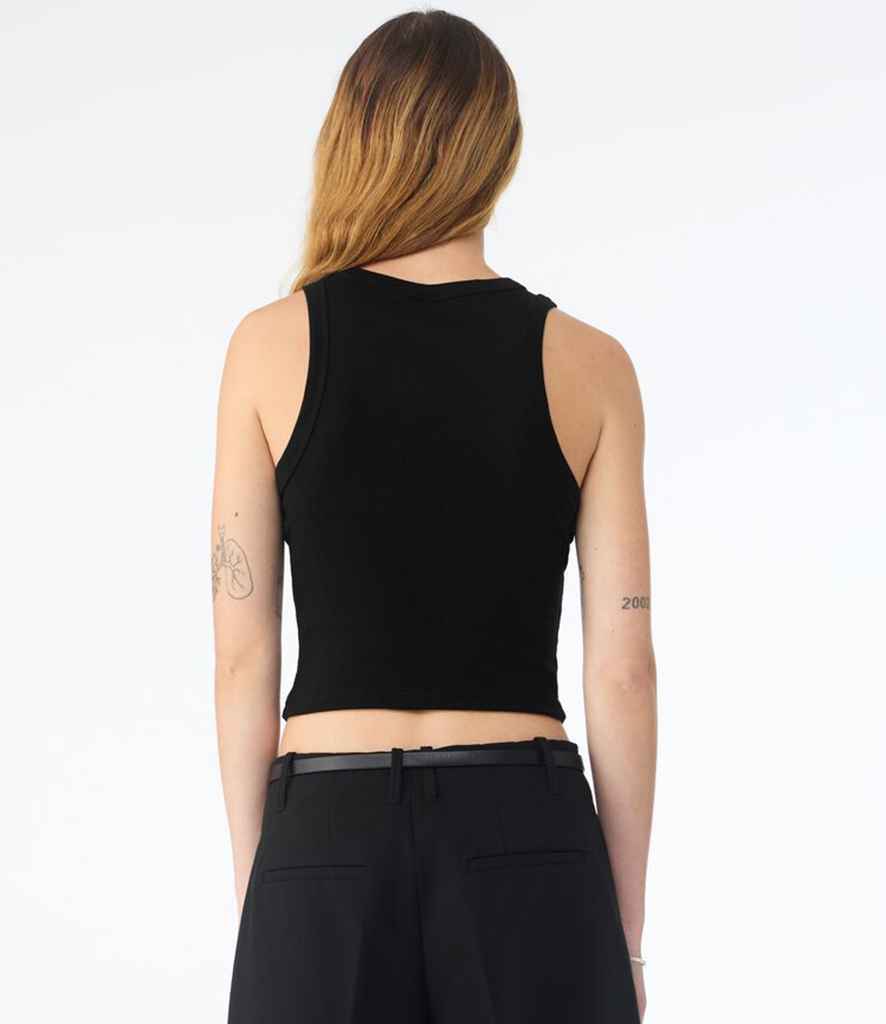 Bella+Canvas Bella Ladies Micro Rib Racer Tank Top Solid Black Blend