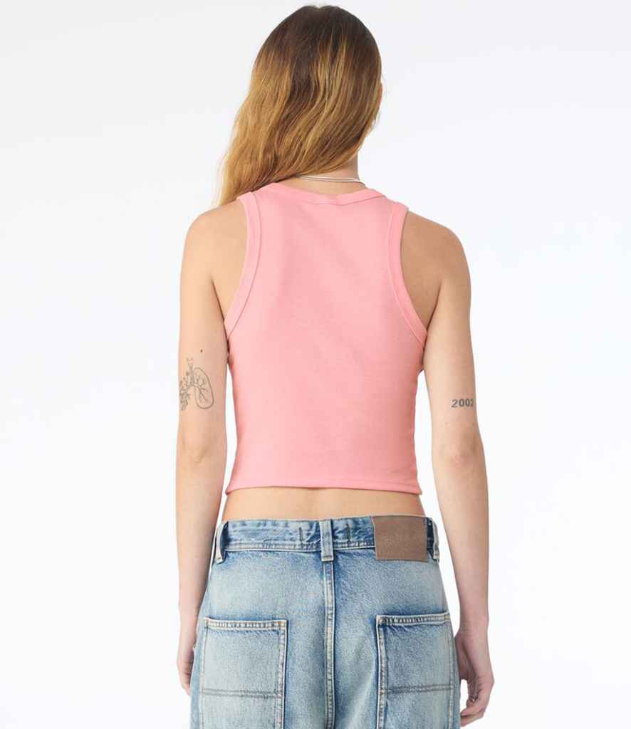 Bella+Canvas Bella Ladies Micro Rib Racer Tank Top Solid Pink Blend