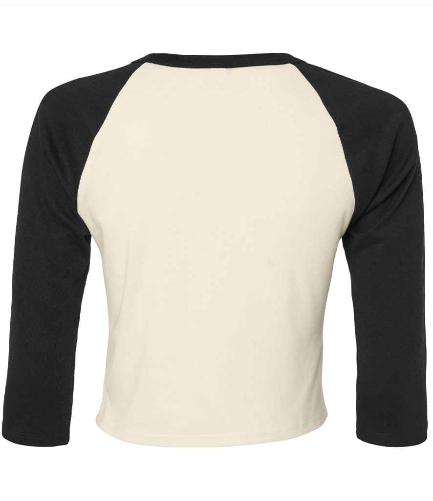Bella Ladies Micro Rib 3/4 Raglan Baby T-Shirt