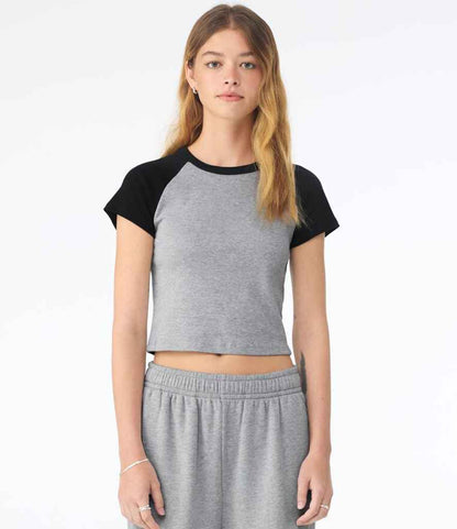 Bella Ladies Micro Rib Raglan Baby T-Shirt