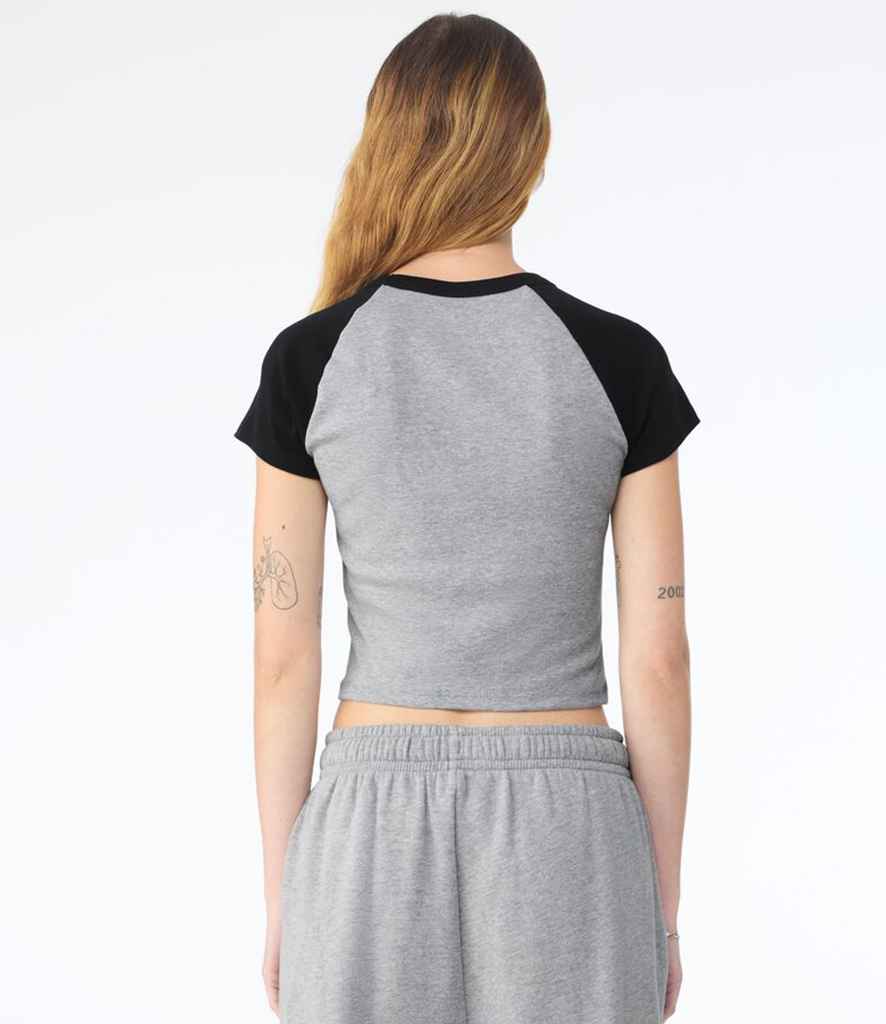 Bella+Canvas Bella Ladies Micro Rib Raglan Baby T-Shirt Athletic Heather/Black