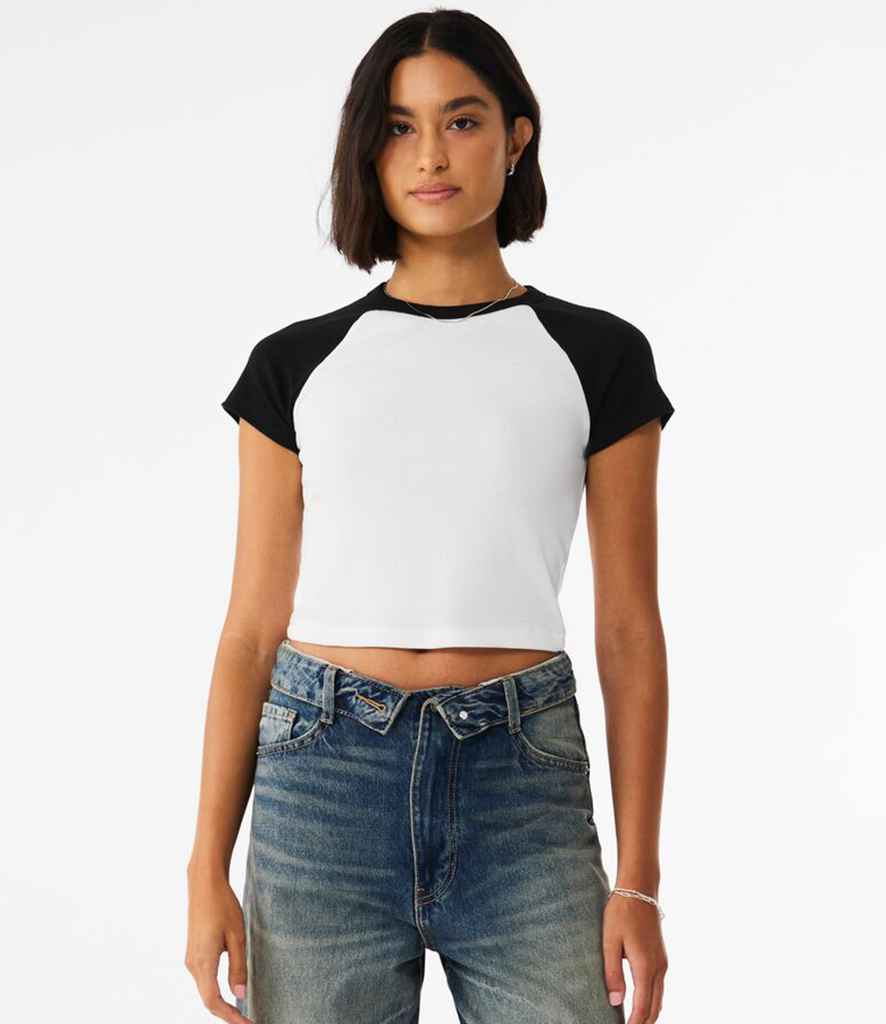 Bella Ladies Micro Rib Raglan Baby T-Shirt