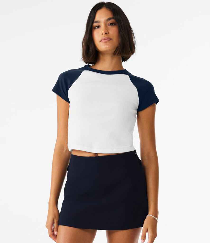 Bella Ladies Micro Rib Raglan Baby T-Shirt
