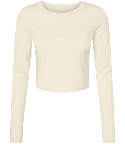 Bella Micro Rib Long Sleeve Baby T-Shirt in Solid Natural Blend