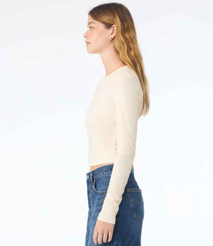 Bella Micro Rib Long Sleeve Baby T-Shirt - model image