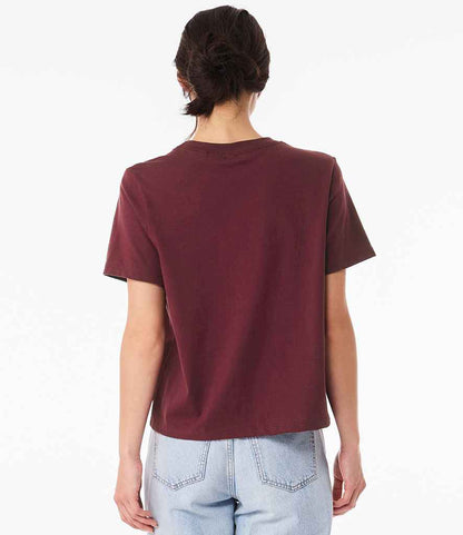 Bella+Canvas Bella Ladies Heavy Boxy T-Shirt Maroon