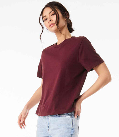 Bella+Canvas Bella Ladies Heavy Boxy T-Shirt Maroon