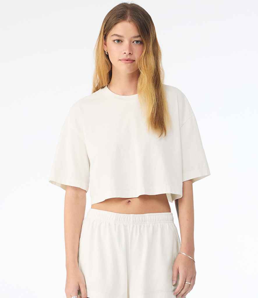 Bella+Canvas Bella Ladies Heavyweight Washed Cropped T-Shirt Vintage White