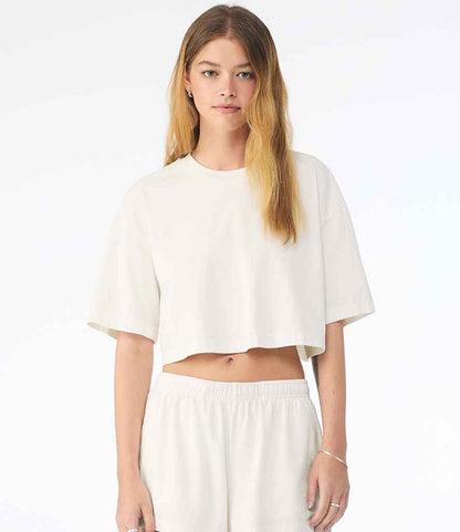 Bella+Canvas Bella Ladies Heavyweight Washed Cropped T-Shirt Vintage White