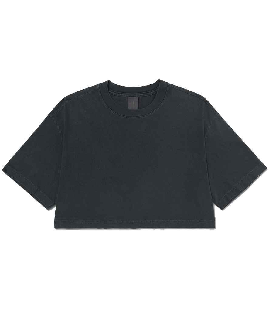 Bella Ladies Heavyweight Washed Cropped T-Shirt