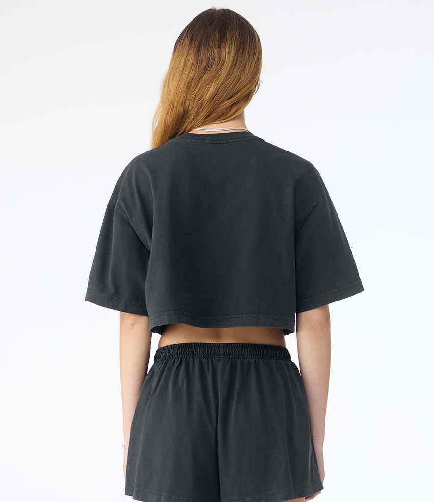 Bella+Canvas Bella Ladies Heavyweight Washed Cropped T-Shirt Washed Black