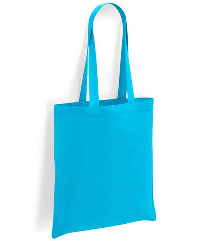 Brand Lab Cotton Long Handle Shopper in Turquoise Blue