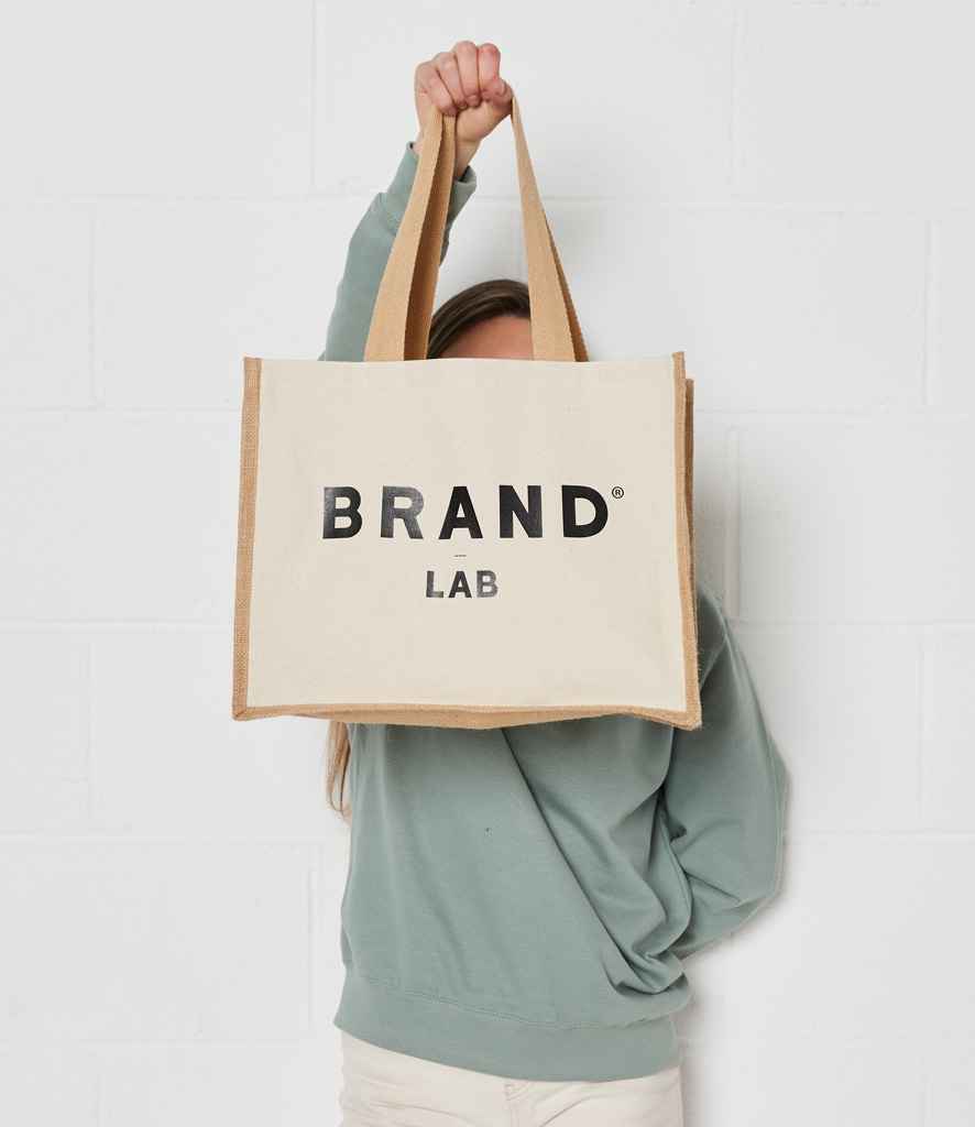 Brand Lab Jute and Canvas Shopper - model image