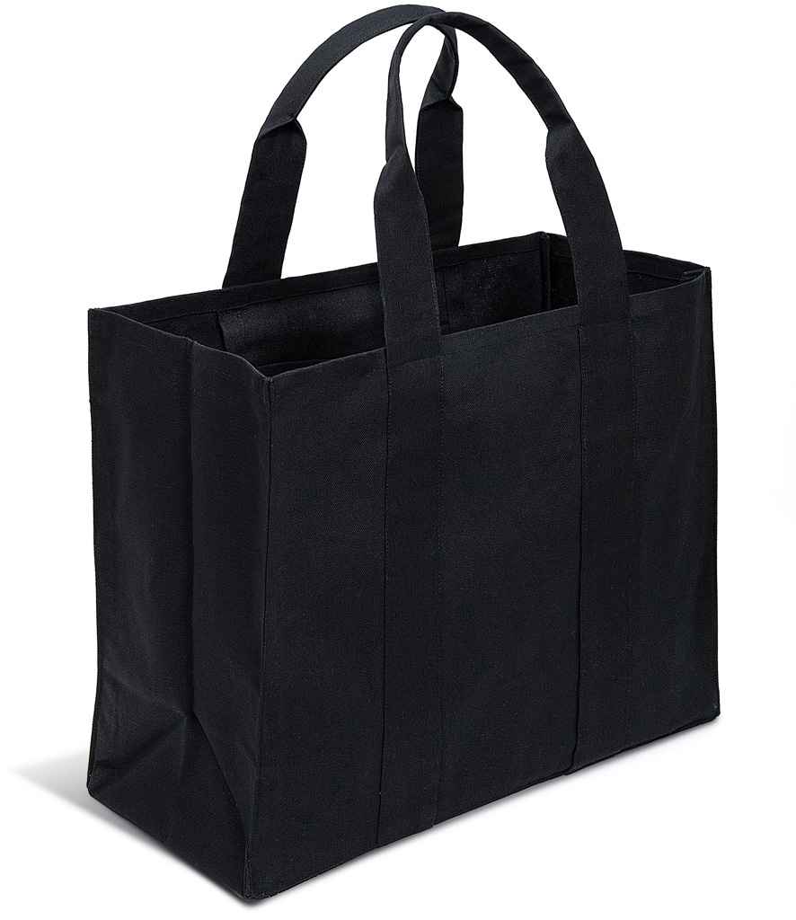 Brand Lab Canvas Wrap Tote Bag in Black/Black