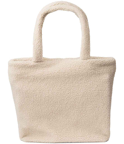 Brand Lab Borg Fleece Shopper Tote Bag in Natural