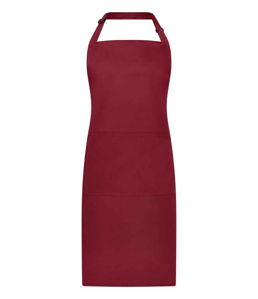 Brand Lab Adjustable Bib Pocket Apron in Burgundy